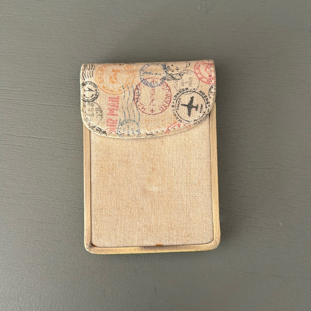 Anthropologie glam naturale business card holder wallet passport
